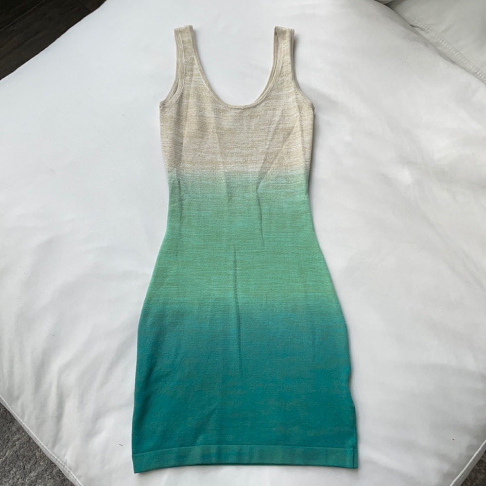 Marciano Aqua, shimmery gold dress size small